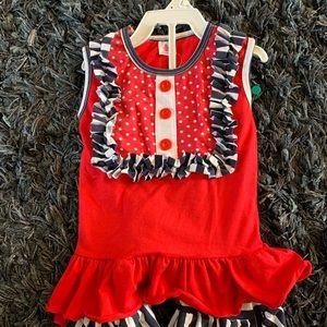 XS Red, White, & Blue Outfit